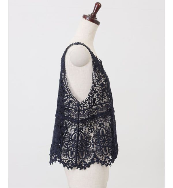 journal standard luxe「《追加予約》レースMIXノースリーブブラウス（010/040）」|シャツ・ブラウス|