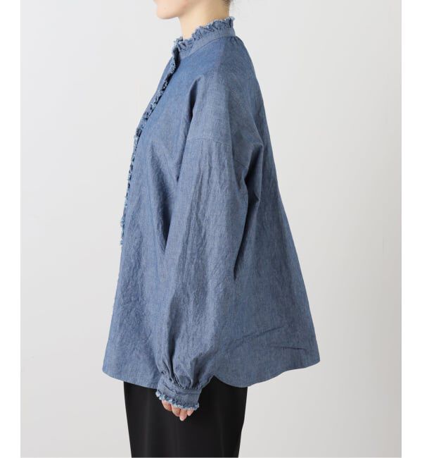 journal standard luxe「BLUEフリルブラウス」|シャツ・ブラウス|