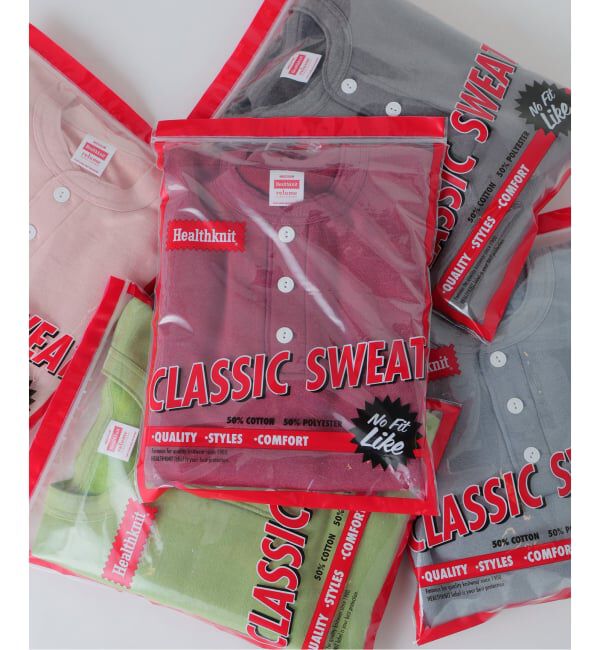 JOURNAL STANDARD relume「《予約》Healthknit / ヘルスニット 別注 ヴィンテージ ヘンリーネック スウェット」|スウェット・ジャージ|