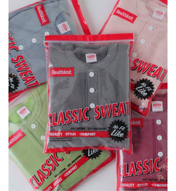 JOURNAL STANDARD relume「《予約》Healthknit / ヘルスニット 別注 ヴィンテージ ヘンリーネック スウェット」|スウェット・ジャージ|