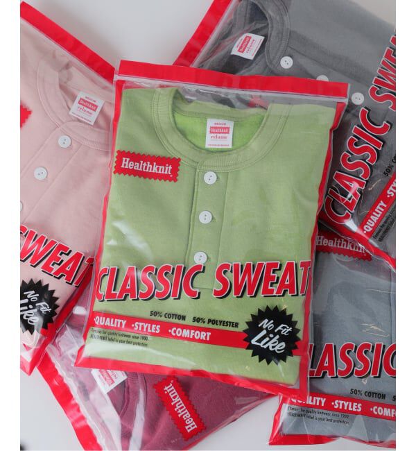 JOURNAL STANDARD relume「《予約》Healthknit / ヘルスニット 別注 ヴィンテージ ヘンリーネック スウェット」|スウェット・ジャージ|