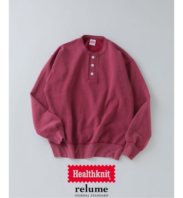 JOURNAL STANDARD relume「《予約》Healthknit / ヘルスニット 別注 ヴィンテージ ヘンリーネック スウェット」|スウェット・ジャージ|ボルドー