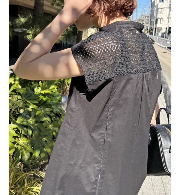 Spick and Span「≪追加≫ケミカルレーススタンドカラーブラウス」|シャツ・ブラウス|