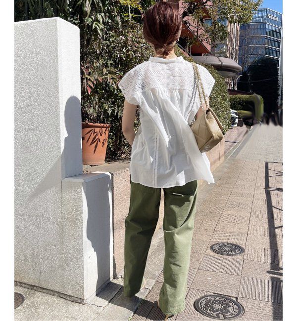 Spick and Span「≪追加≫ケミカルレーススタンドカラーブラウス」|シャツ・ブラウス|