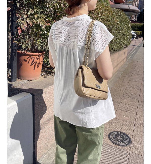 Spick and Span「≪追加≫ケミカルレーススタンドカラーブラウス」|シャツ・ブラウス|