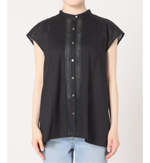 Spick and Span「≪追加≫ケミカルレーススタンドカラーブラウス」|シャツ・ブラウス|