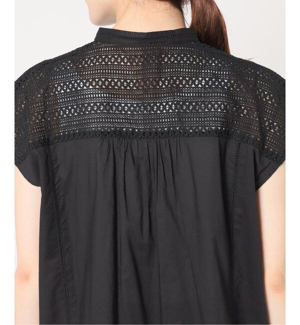 Spick and Span「≪追加≫ケミカルレーススタンドカラーブラウス」|シャツ・ブラウス|