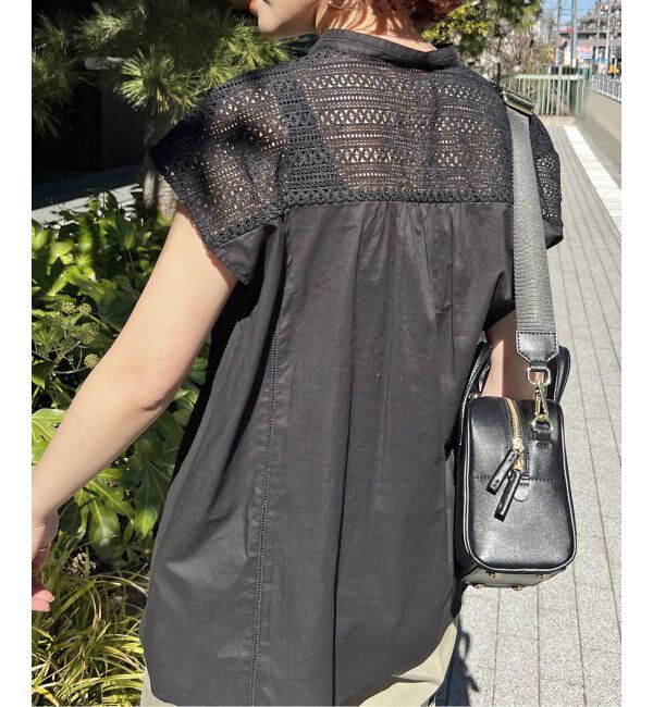 Spick and Span「≪追加≫ケミカルレーススタンドカラーブラウス」|シャツ・ブラウス|