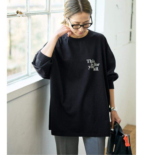 FRAMeWORK「≪WEB限定追加≫【haru&times;FRAMeWORK】ロゴロンT3」|Tシャツ・カットソー|ブラック