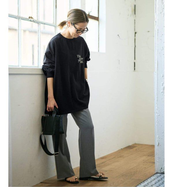 FRAMeWORK「≪WEB限定追加≫【haru&times;FRAMeWORK】ロゴロンT3」|Tシャツ・カットソー|