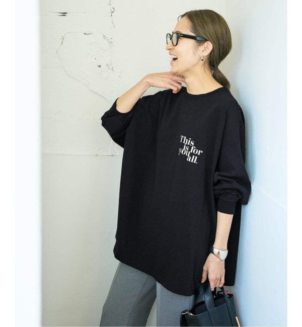 FRAMeWORK「≪WEB限定追加≫【haru&times;FRAMeWORK】ロゴロンT3」|Tシャツ・カットソー|