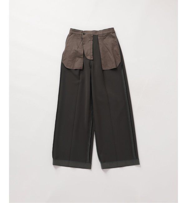 Spick and Span「《追加》ダブルクロスツータックパンツ」|スラックス|