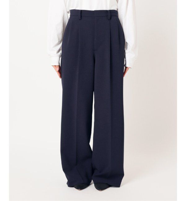 Spick and Span「《追加》ダブルクロスツータックパンツ」|スラックス|