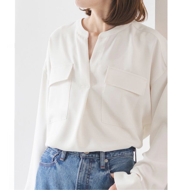 NOBLE「《追加》ワークディテールドレープシャツ 4」|シャツ・ブラウス|