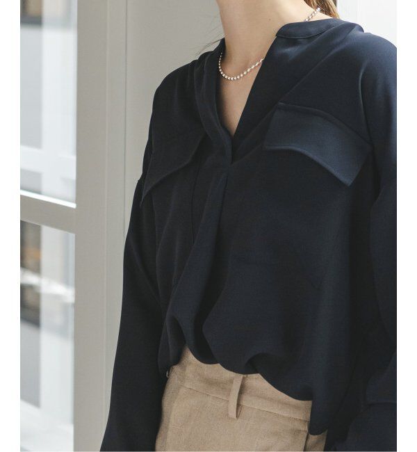 NOBLE「《追加》ワークディテールドレープシャツ 4」|シャツ・ブラウス|