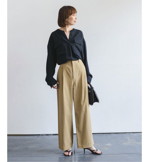 NOBLE「《追加》ワークディテールドレープシャツ 4」|シャツ・ブラウス|