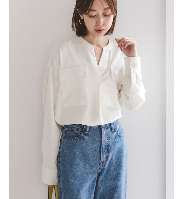 NOBLE「《追加》ワークディテールドレープシャツ 4」|シャツ・ブラウス|