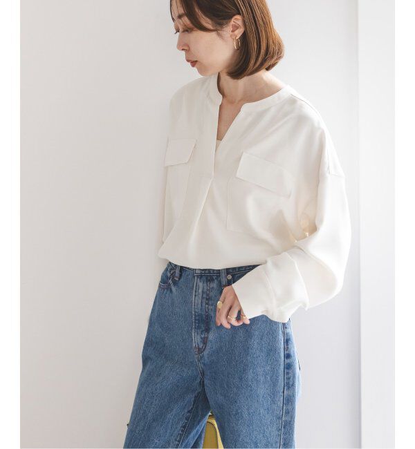 NOBLE「《追加》ワークディテールドレープシャツ 4」|シャツ・ブラウス|