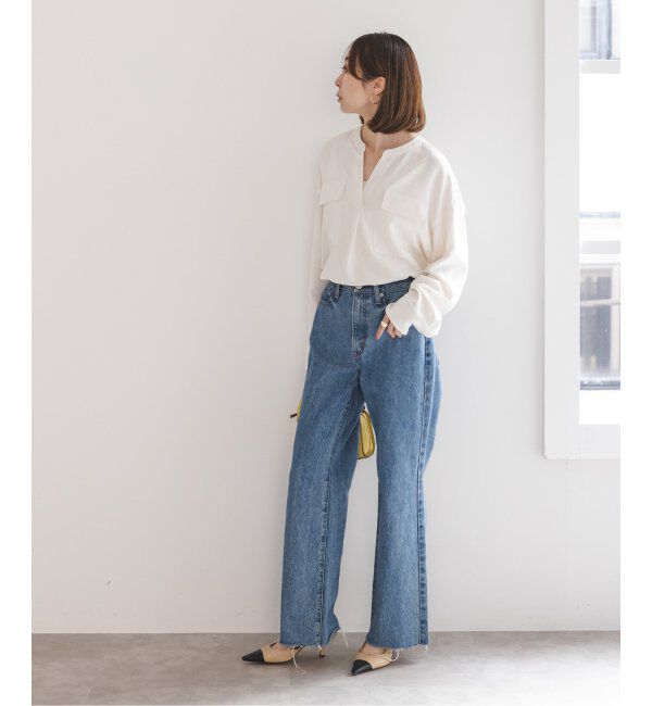 NOBLE「《追加》ワークディテールドレープシャツ 4」|シャツ・ブラウス|