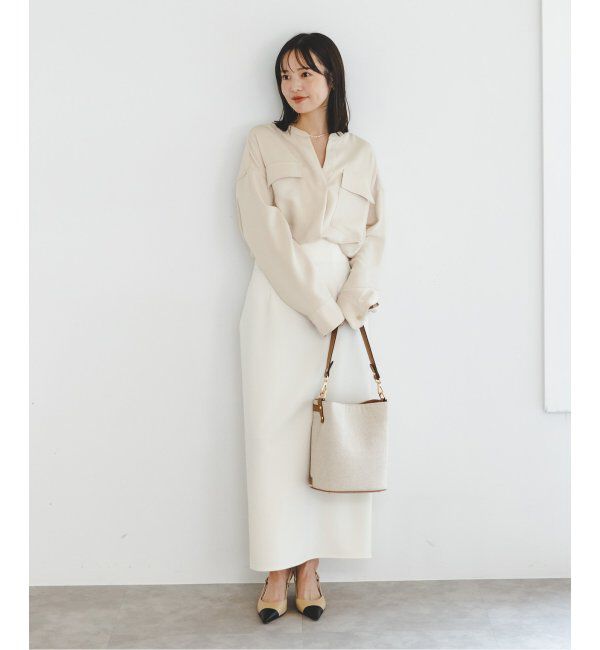 NOBLE「《追加》ワークディテールドレープシャツ 4」|シャツ・ブラウス|