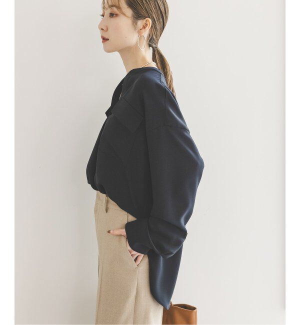 NOBLE「《追加》ワークディテールドレープシャツ 4」|シャツ・ブラウス|