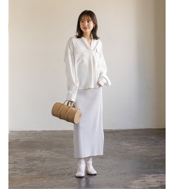 NOBLE「《追加》ワークディテールドレープシャツ 4」|シャツ・ブラウス|