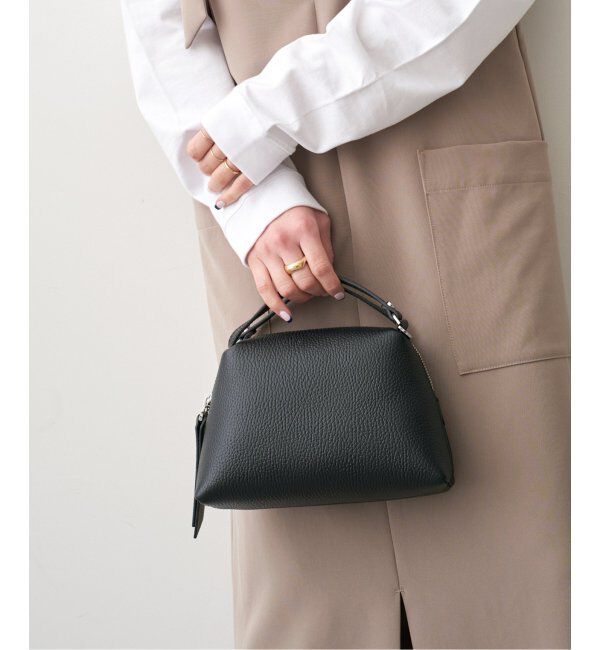 Spick and Span「GIANNI CHIARINI / ジャン二キャリー二 ALIFA S BS8148 COMM GRN242」|ショルダー・メッセンジャー|ブラック