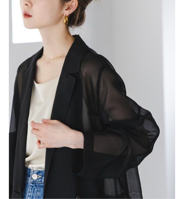 NOBLE「《追加》ソフトオーガンジーシアージャケット 2」|テーラードジャケット|