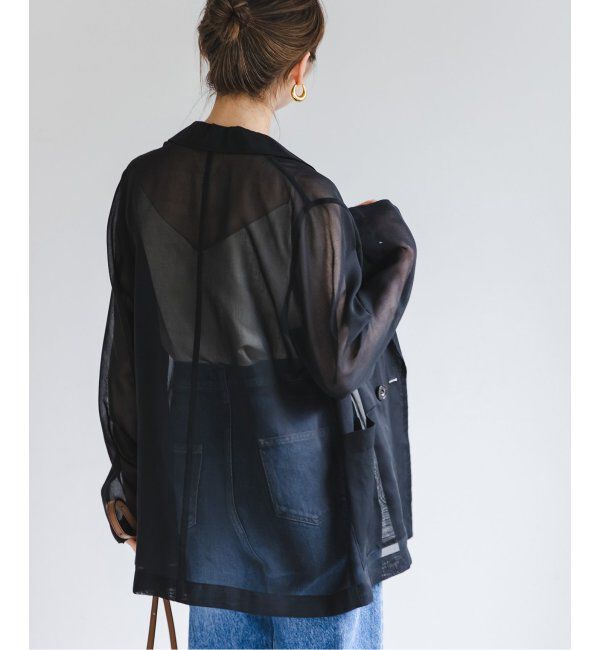 NOBLE「《追加》ソフトオーガンジーシアージャケット 2」|テーラードジャケット|