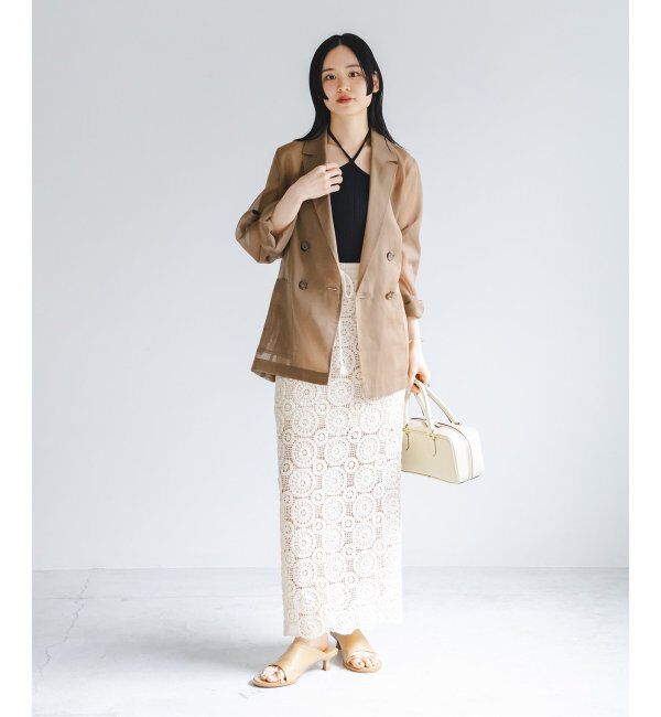 NOBLE「《追加》ソフトオーガンジーシアージャケット 2」|テーラードジャケット|