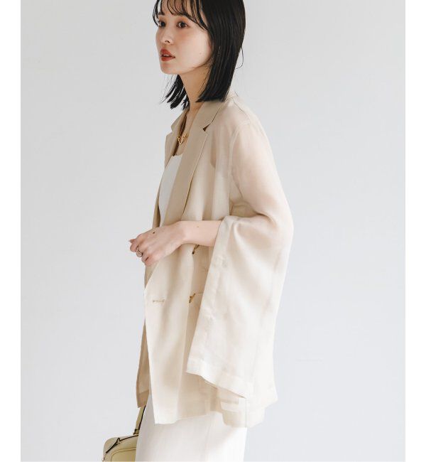 NOBLE「《追加》ソフトオーガンジーシアージャケット 2」|テーラードジャケット|