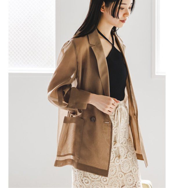 NOBLE「《追加》ソフトオーガンジーシアージャケット 2」|テーラードジャケット|