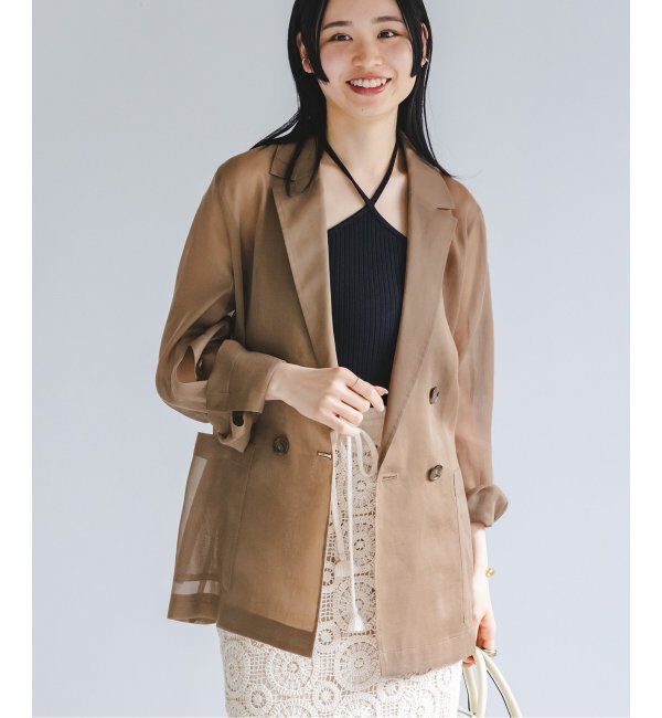 NOBLE「《追加》ソフトオーガンジーシアージャケット 2」|テーラードジャケット|