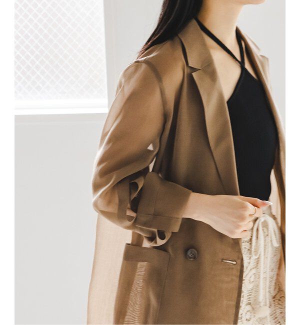 NOBLE「《追加》ソフトオーガンジーシアージャケット 2」|テーラードジャケット|