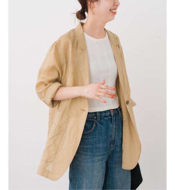 Spick and Span「ラミーミックスシアージャケット」|テーラードジャケット|