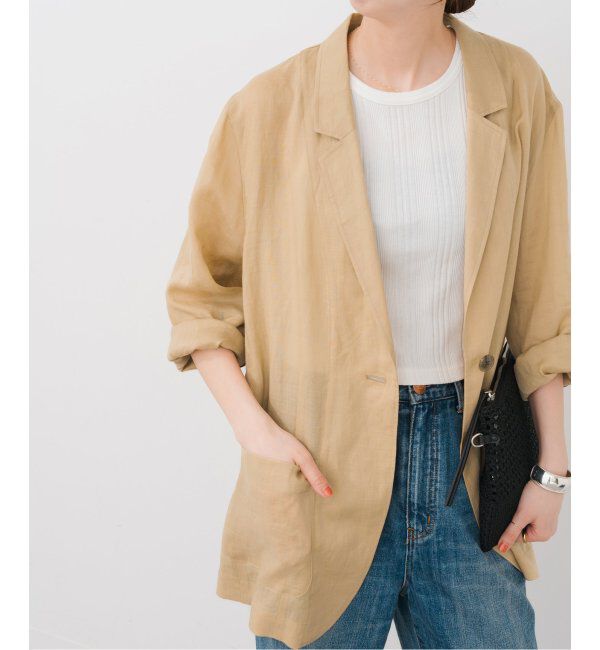 Spick and Span「ラミーミックスシアージャケット」|テーラードジャケット|