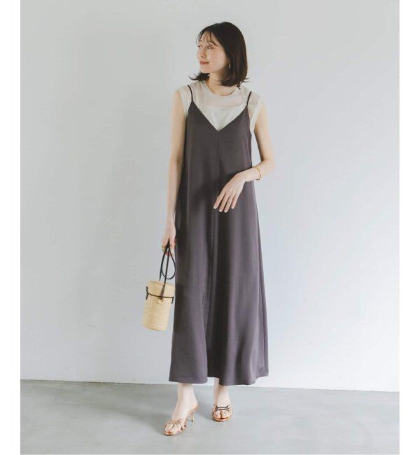 NOBLE「《追加2》シアースキニーノースリーブトップス」|Tシャツ・カットソー|