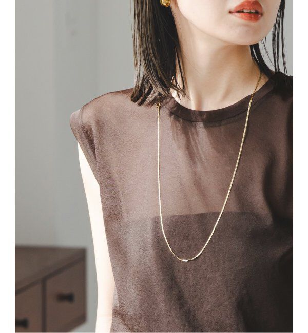 NOBLE「《追加2》シアースキニーノースリーブトップス」|Tシャツ・カットソー|