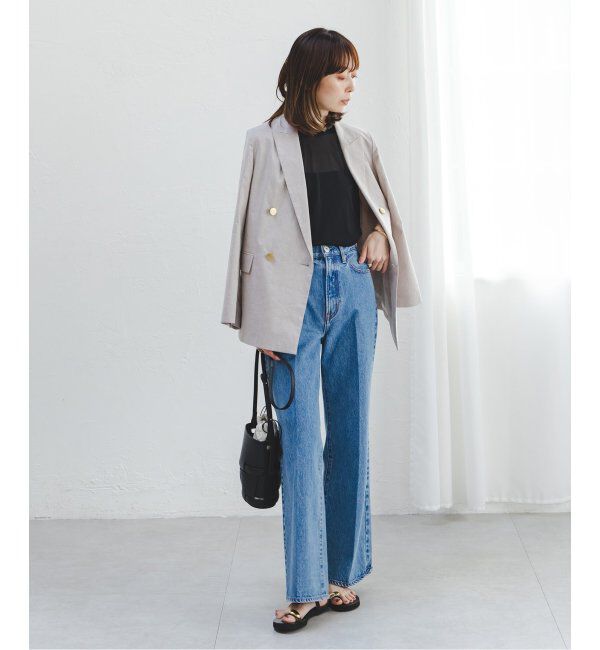 NOBLE「《追加2》シアースキニーノースリーブトップス」|Tシャツ・カットソー|