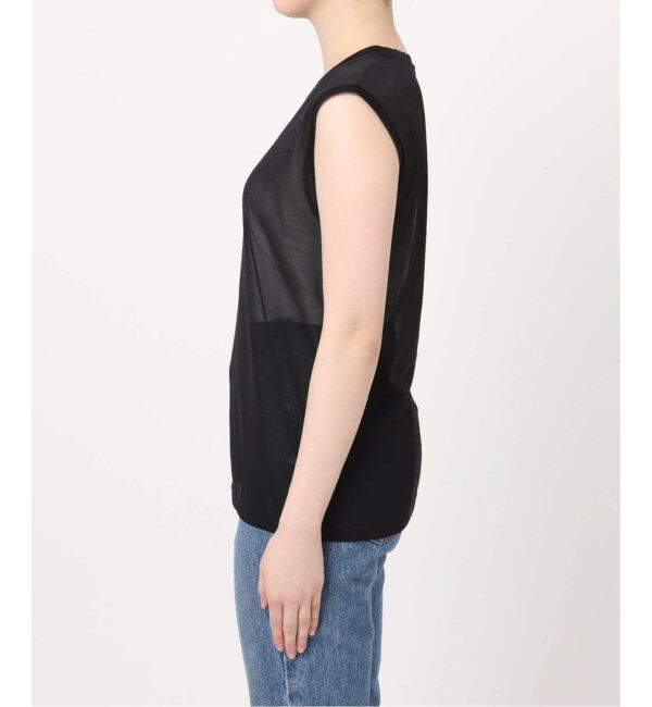 NOBLE「《追加2》シアースキニーノースリーブトップス」|Tシャツ・カットソー|