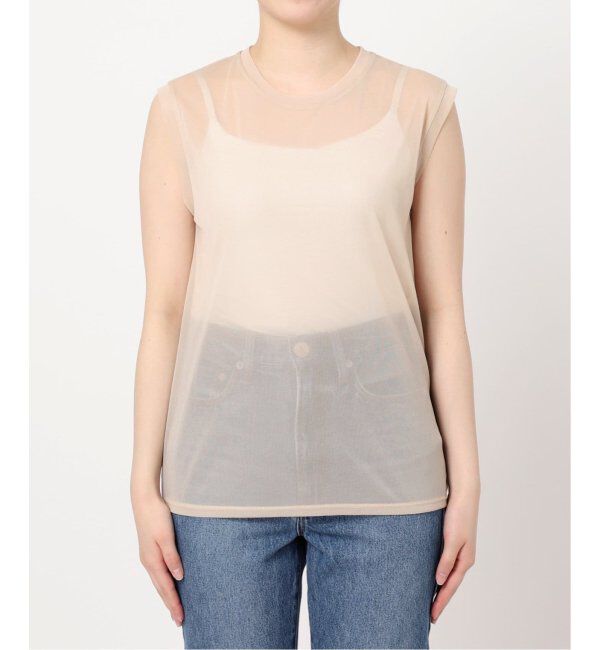 NOBLE「《追加2》シアースキニーノースリーブトップス」|Tシャツ・カットソー|