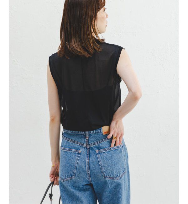 NOBLE「《追加2》シアースキニーノースリーブトップス」|Tシャツ・カットソー|