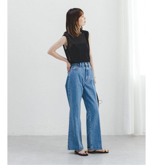 NOBLE「《追加2》シアースキニーノースリーブトップス」|Tシャツ・カットソー|