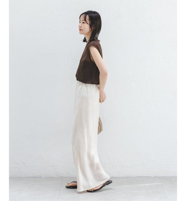 NOBLE「《追加2》シアースキニーノースリーブトップス」|Tシャツ・カットソー|