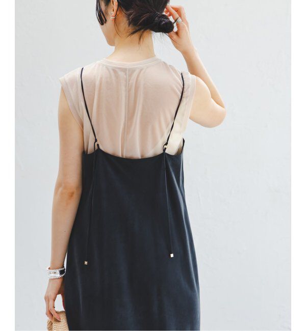 NOBLE「《追加2》シアースキニーノースリーブトップス」|Tシャツ・カットソー|