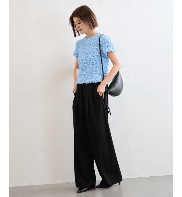 U by SPICK&SPAN「《追加》2WAYトロタックイージーワイド」|スラックス|