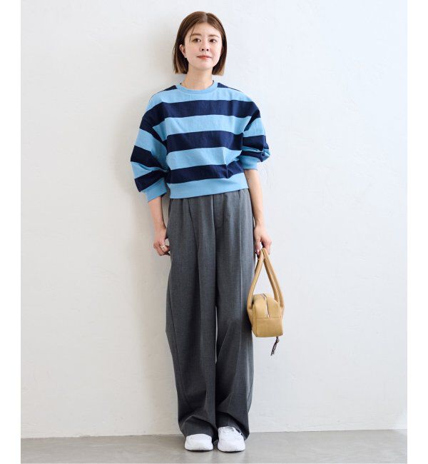 U by SPICK&SPAN「《追加》2WAYトロタックイージーワイド」|スラックス|