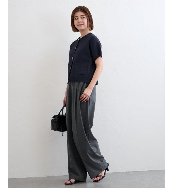 U by SPICK&SPAN「《追加》2WAYトロタックイージーワイド」|スラックス|