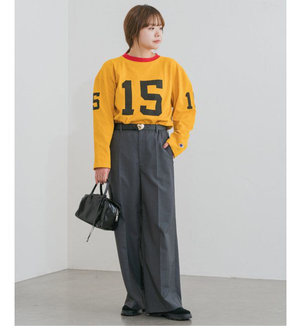 U by SPICK&SPAN「《追加》2WAYトロタックイージーワイド」|スラックス|