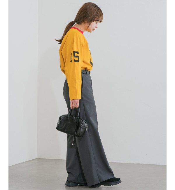 U by SPICK&SPAN「《追加》2WAYトロタックイージーワイド」|スラックス|